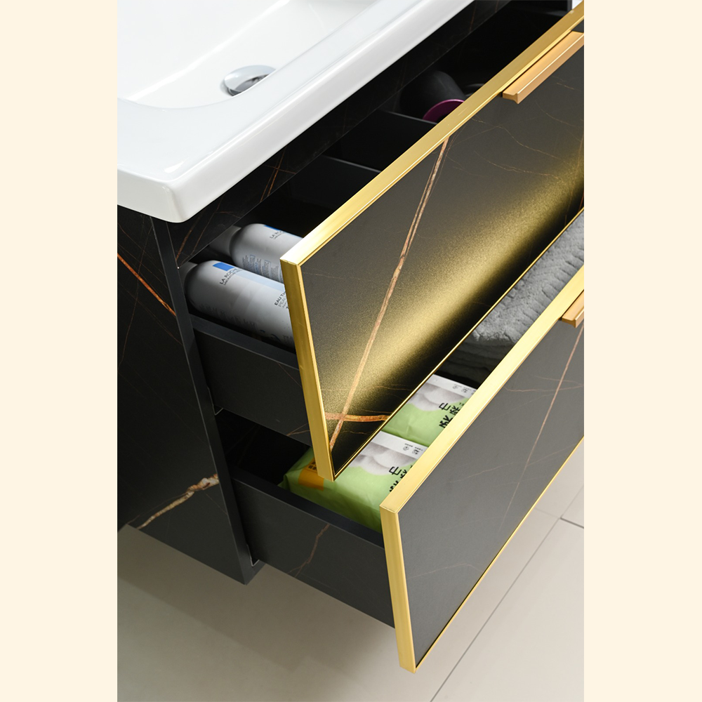 Gabinete CT-10 empotrable con lavabo y espejo metálico