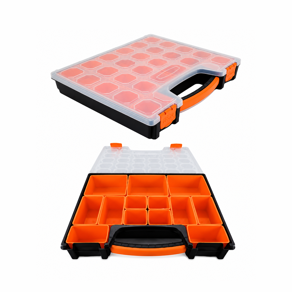 Caja de plástico de 31.5 x 27 x 6 cm