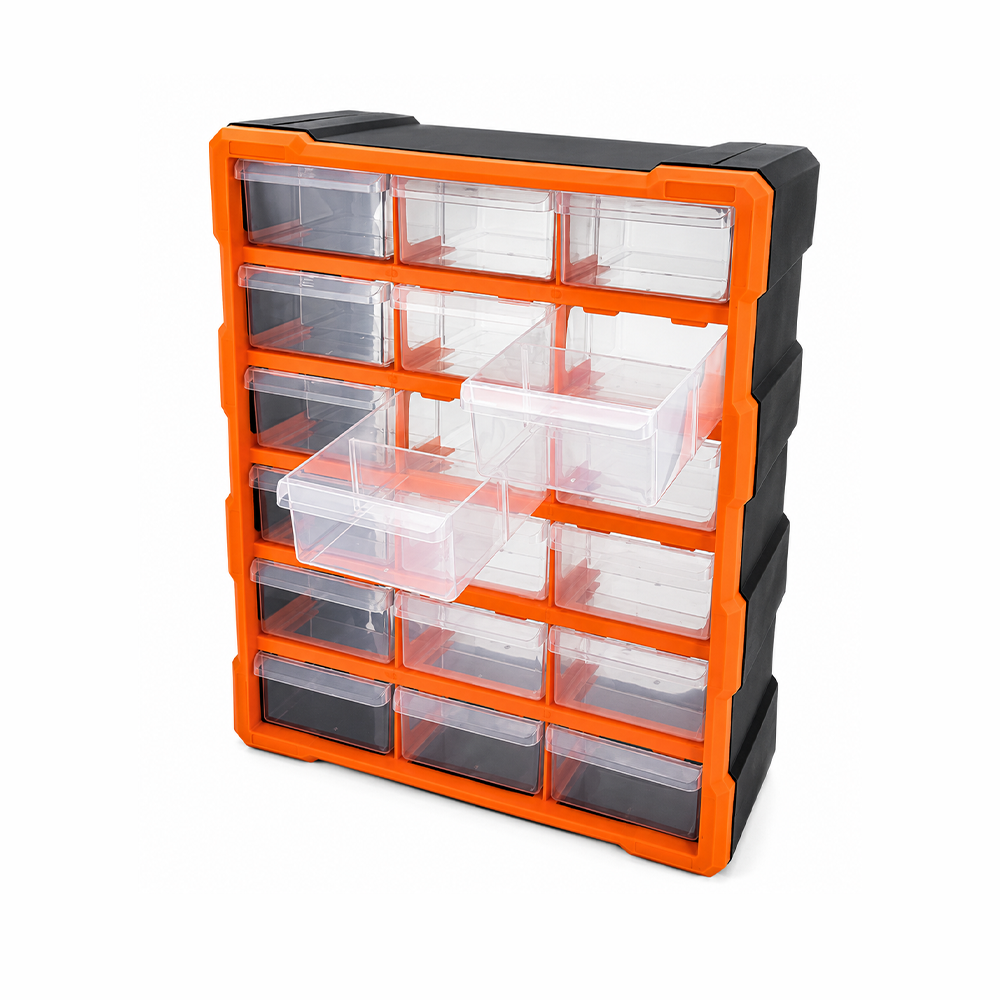 Caja organizador 18 compartimentos de 47.5 x 38 x 16 cm
