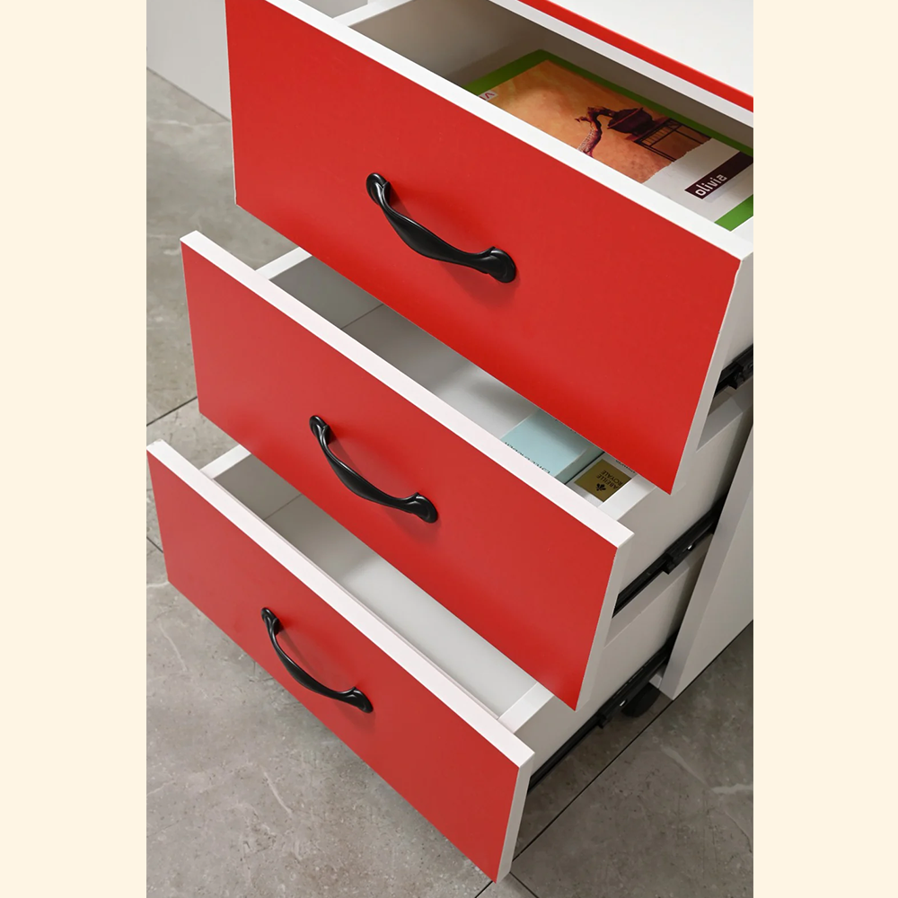 Gabinete auxiliar CT-19 con ruedas sin cerradura