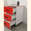 Gabinete auxiliar CT-19 con ruedas sin cerradura