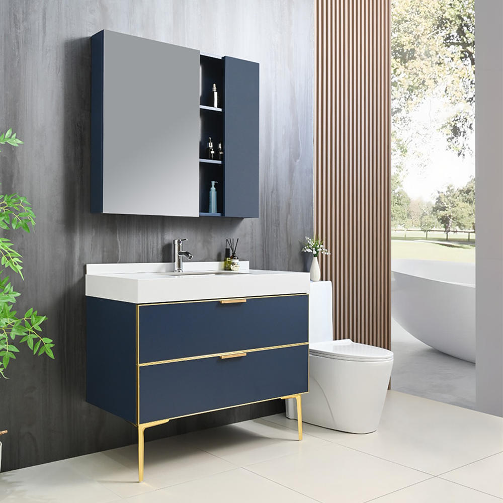 Gabinete CT-09 empotrable con lavabo y mueble espejo