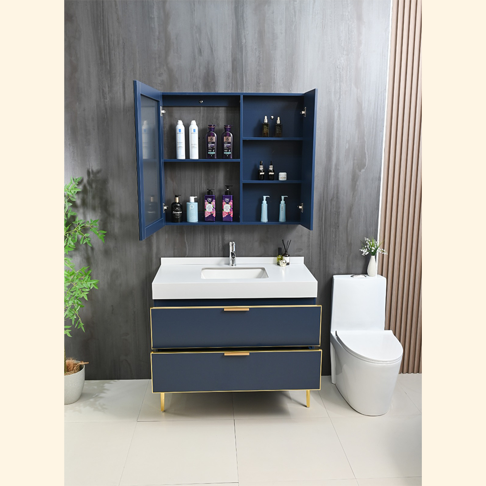 Gabinete CT-09 empotrable con lavabo y mueble espejo