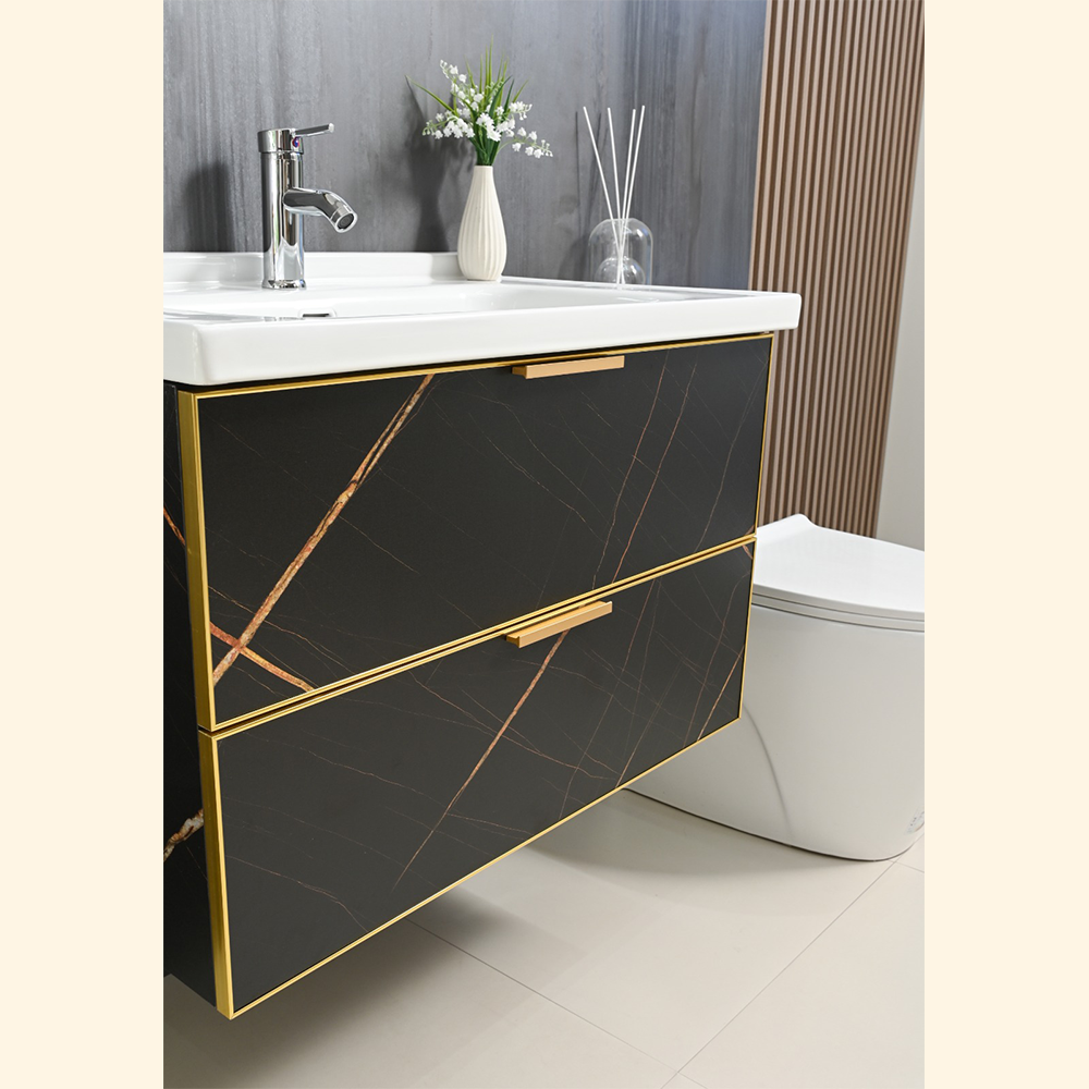 Gabinete CT-10 empotrable con lavabo y espejo metálico