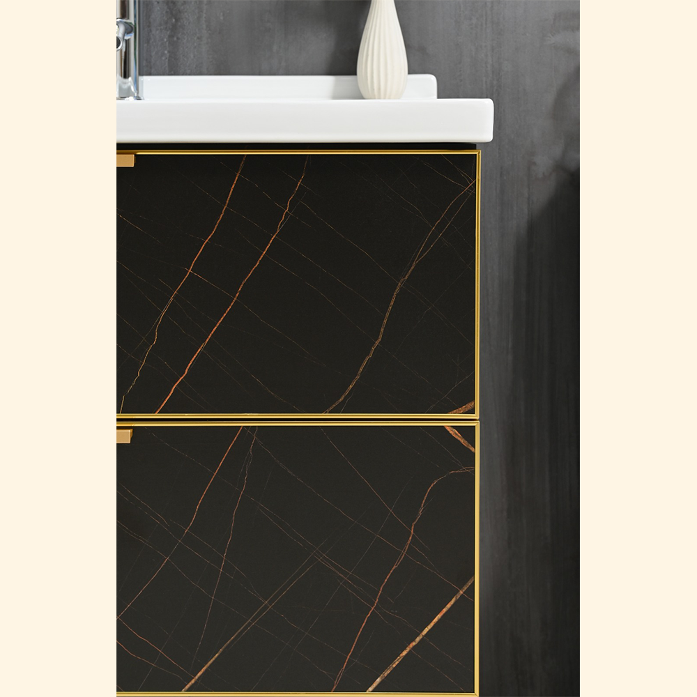 Gabinete CT-10 empotrable con lavabo y espejo metálico