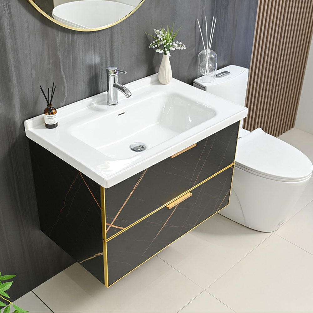 Gabinete CT-10 empotrable con lavabo y espejo metálico