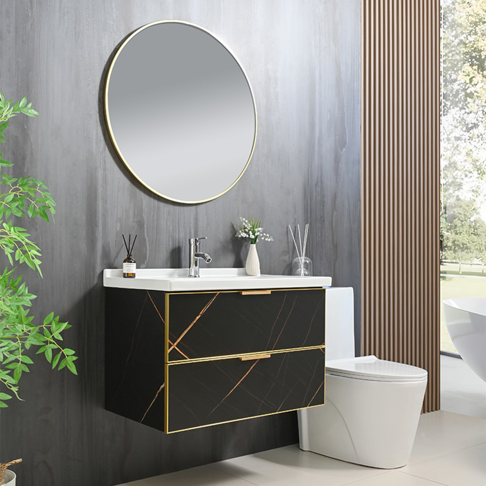 Gabinete CT-10 empotrable con lavabo y espejo metálico