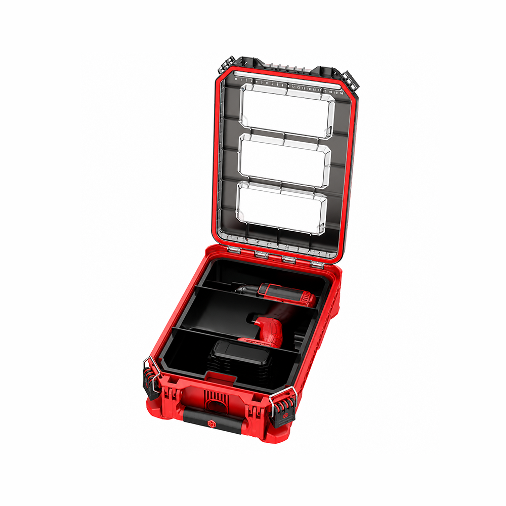 Caja de plástico combinada c/ruedas de 60 x 50 x 98 cm