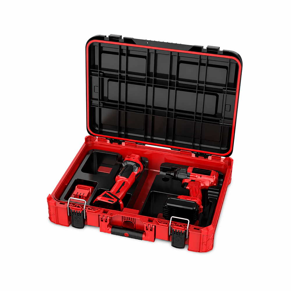 Caja de plástico combinada c/ruedas de 60 x 50 x 98 cm