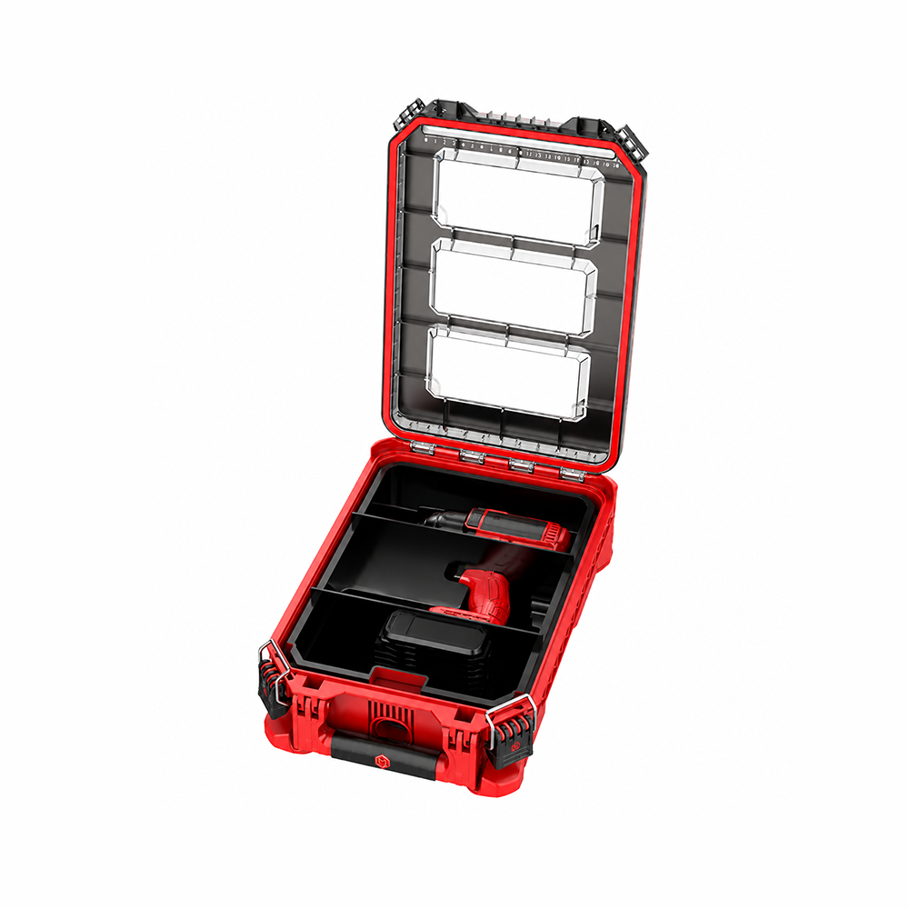 Caja de plástico combinada c/ruedas de 60 x 50 x 98 cm