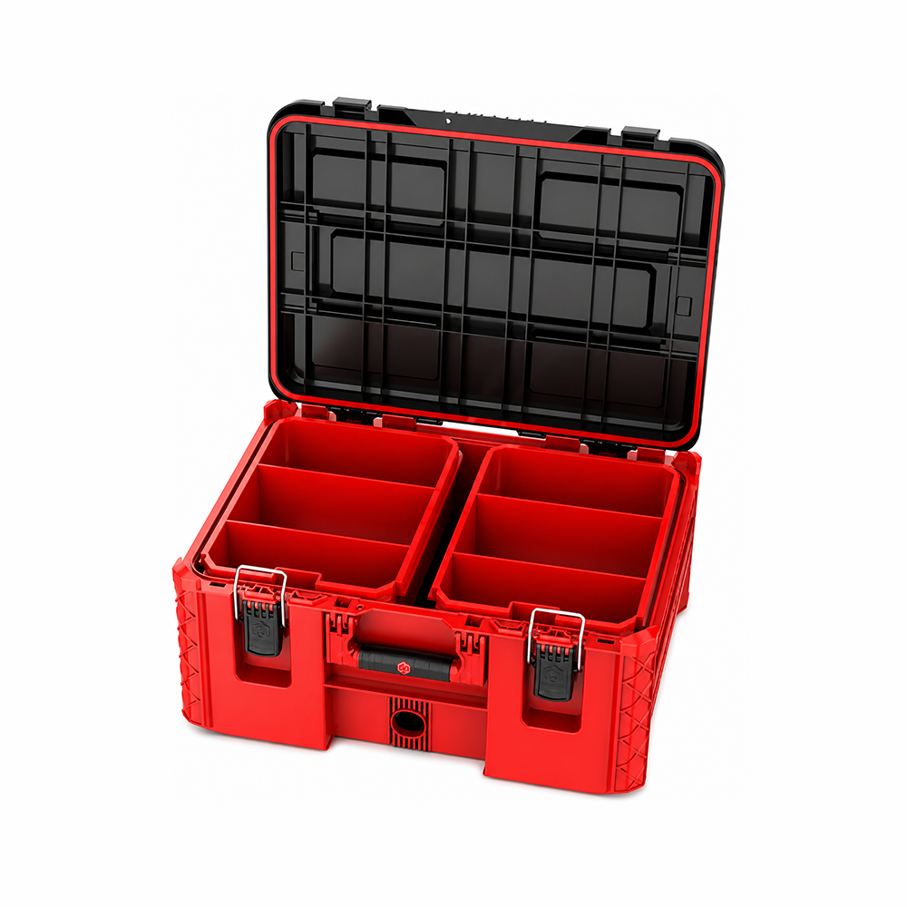 Caja de plástico combinada c/ruedas de 60 x 50 x 98 cm