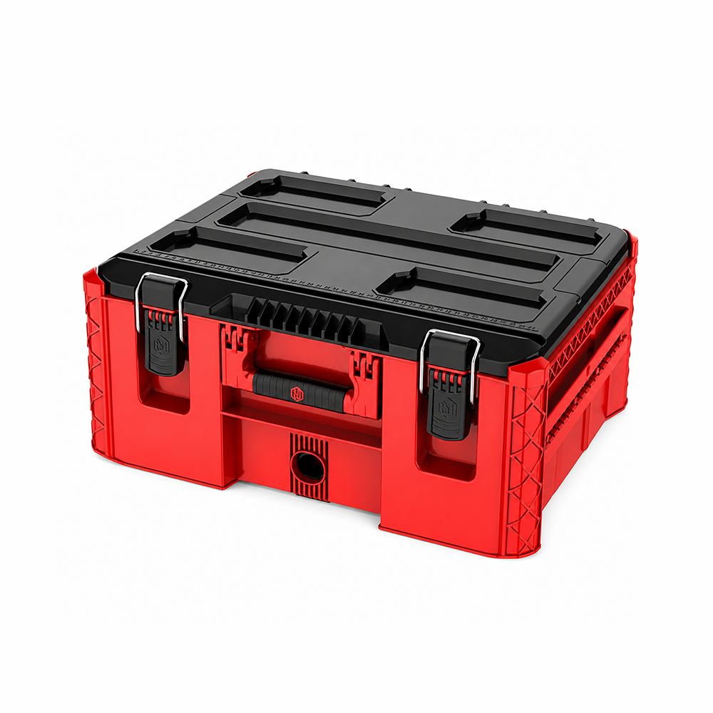 Caja de plástico combinada c/ruedas de 60 x 50 x 98 cm