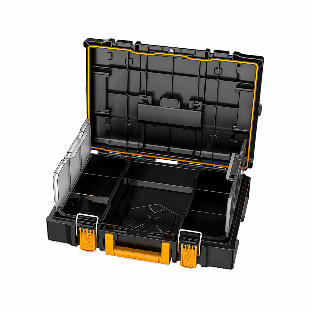 Caja de plástico combinada c/ruedas de 54 x 38 x 86 cm