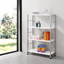 Estante estructura metálica con madera color blanco