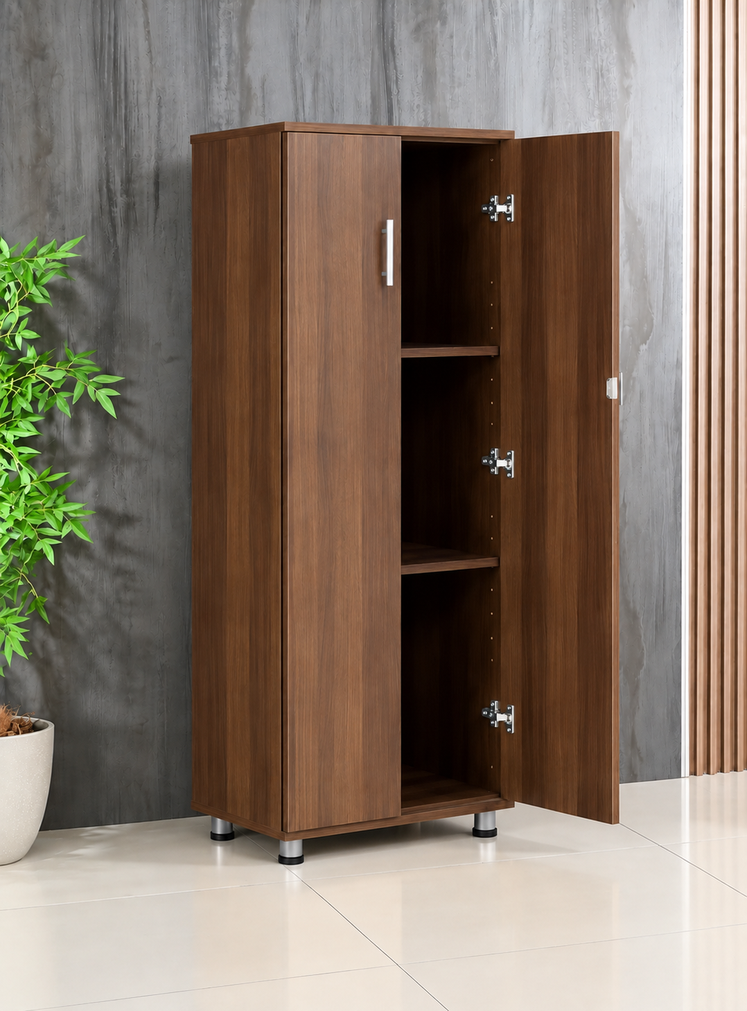 Gabinete color nogal oscuro