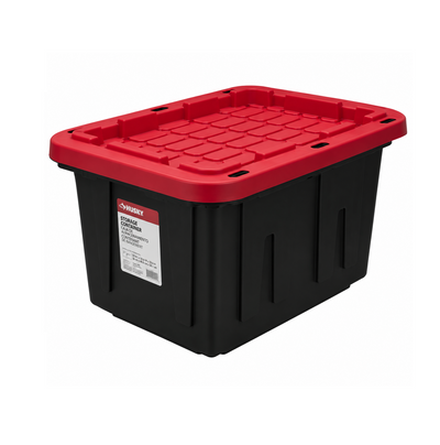 Caja de plástico con tapa de 12 galones