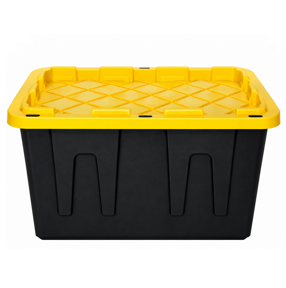 Caja de plástico con tapa de 27 galones