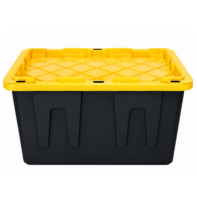 Caja de plástico con tapa de 40 galones