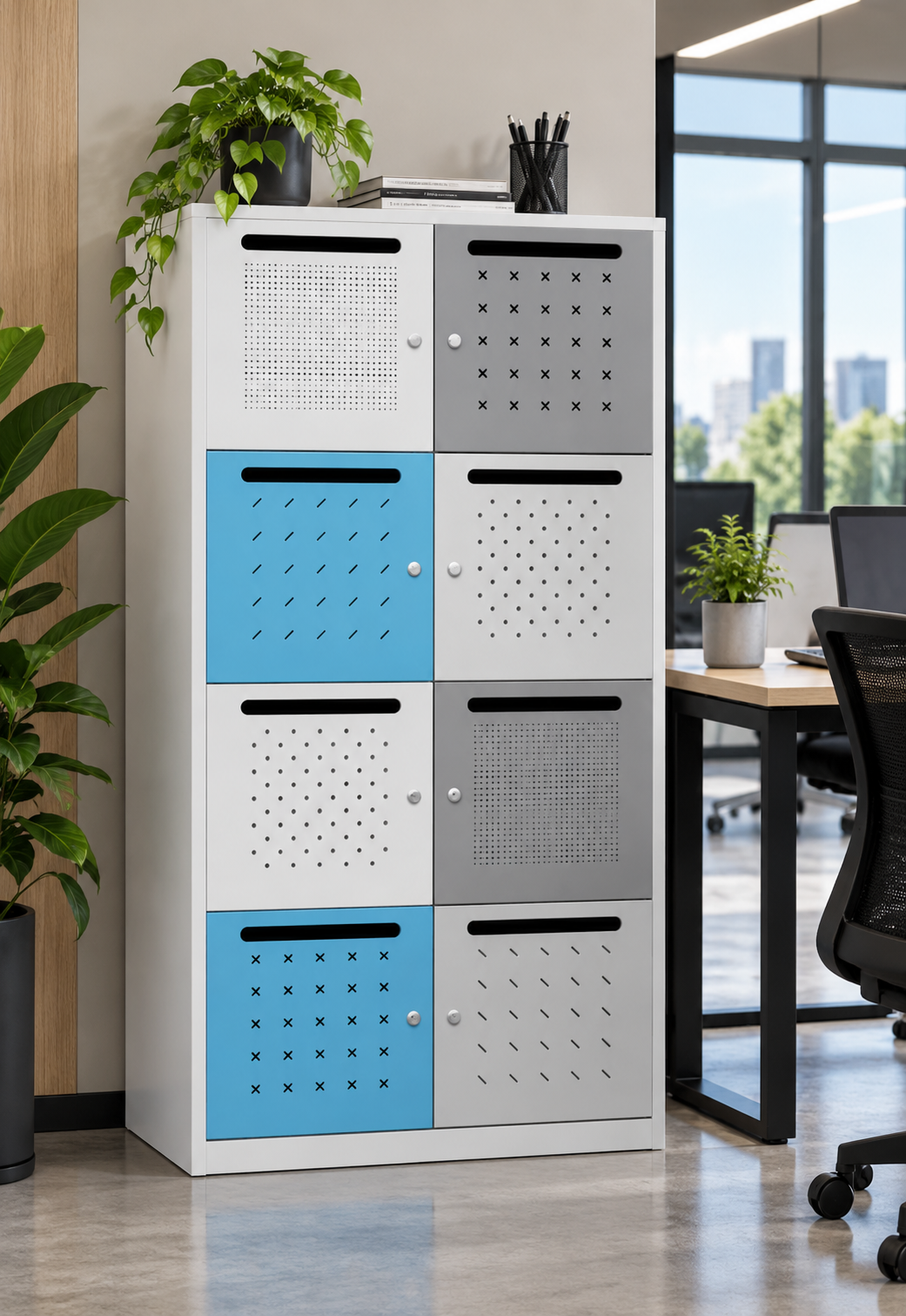 Gabinete multifuncional de 8 espacios