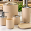 SET DE ACCESORIOS DE PLASTICO 6 PIEZAS PARA BAÑO COLOR NEGRO