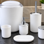 SET DE ACCESORIOS DE PLASTICO 6 PIEZAS PARA BAÑO COLOR NEGRO