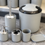 SET DE ACCESORIOS DE PLASTICO 6 PIEZAS PARA BAÑO COLOR NEGRO