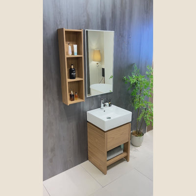 Gabinete MBY-1601 empotrable con lavabo y espejo