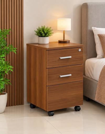Gabinete color nogal oscuro